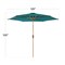 Best Choice Products 10ft Outdoor Woodgrain Pattern Steel Market Patio Umbrella w/ Crank, Tilt